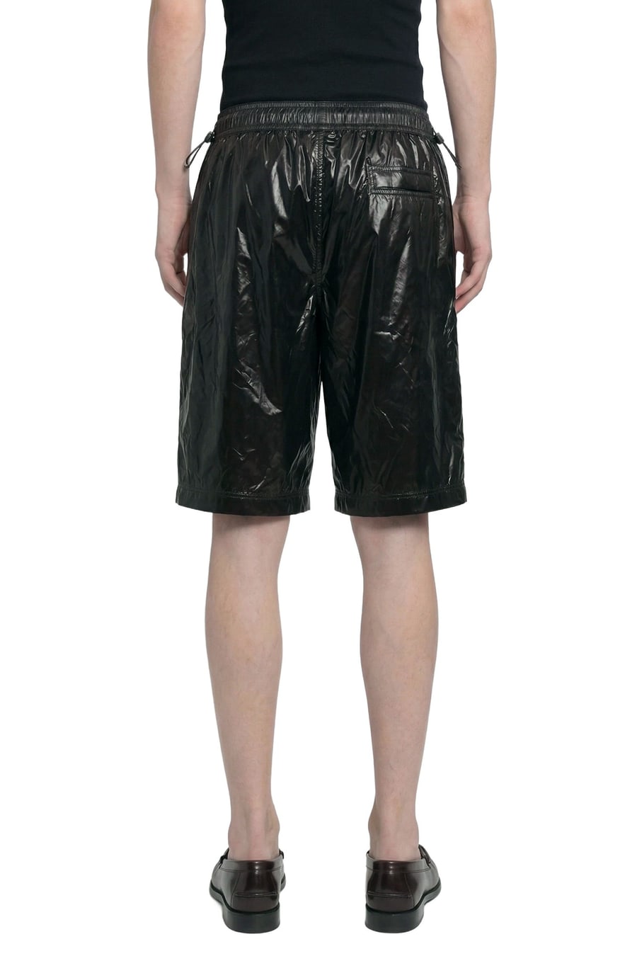 LAMINAR Shiny Nylon Shorts, view 3