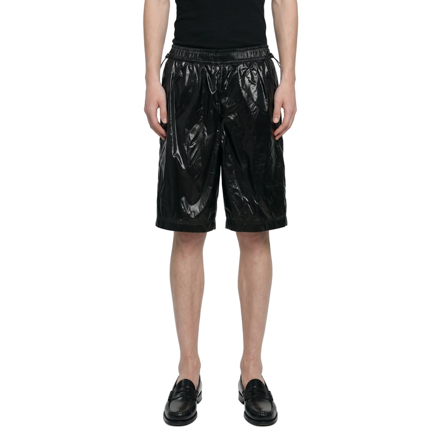 LAMINAR Shiny Nylon Shorts, view 5