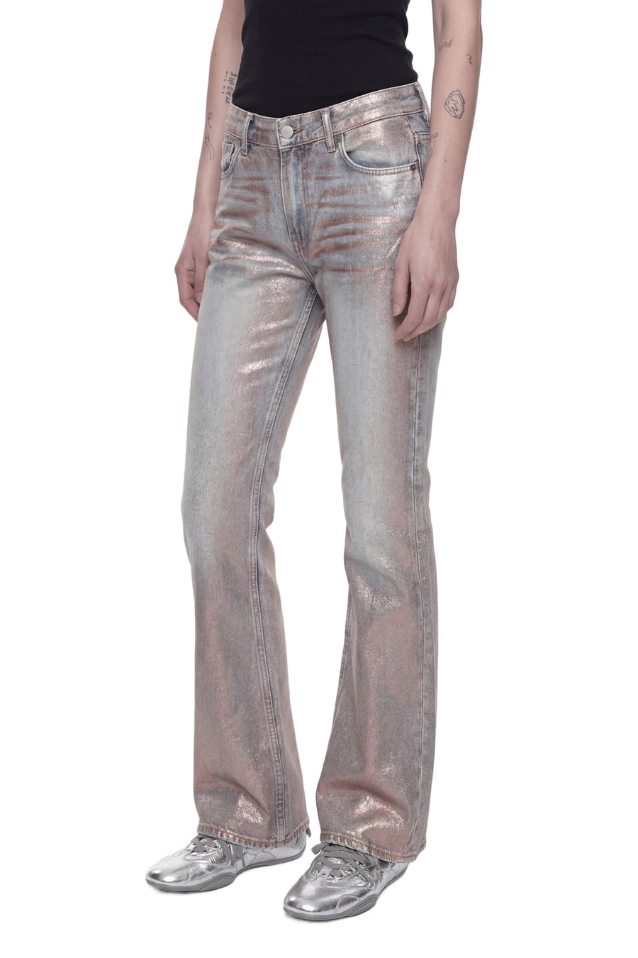 ACNE STUDIOS Fitted Glitter 2025F Jeans, view 2