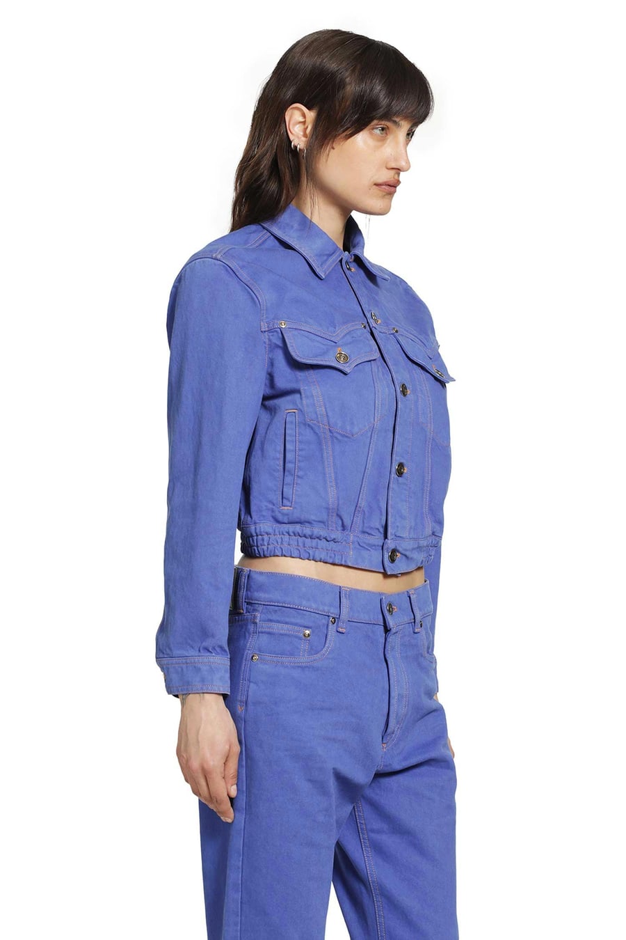 Versace VERSACE WOMAN BLUE JACKETS, view 3