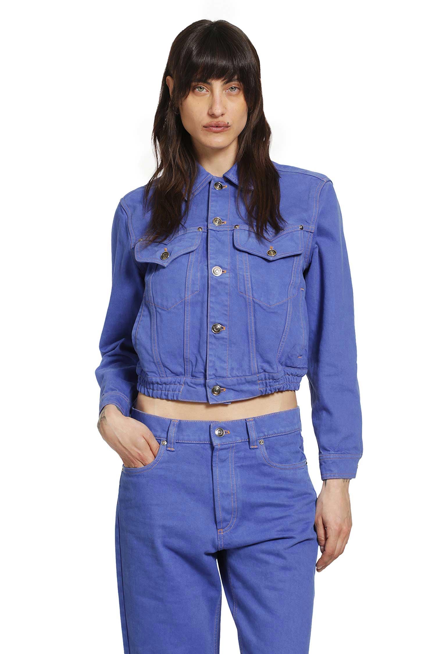 Versace VERSACE WOMAN BLUE JACKETS