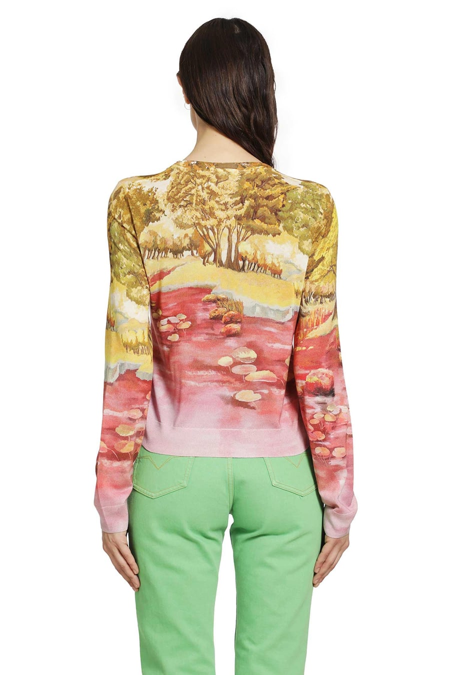 Versace Printed Silk Knit cardigan, view 4