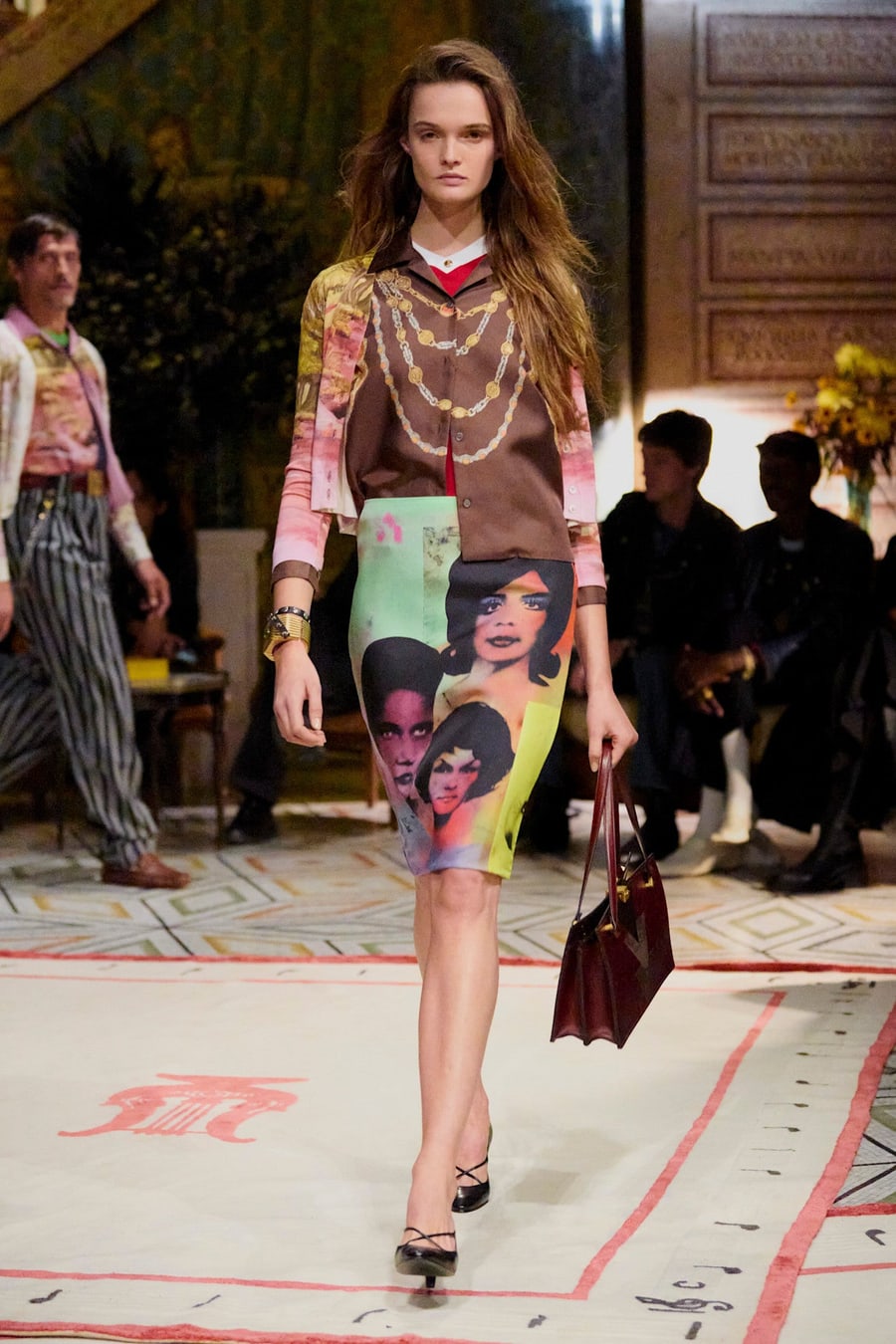 Versace Printed Silk Knit cardigan, view 8