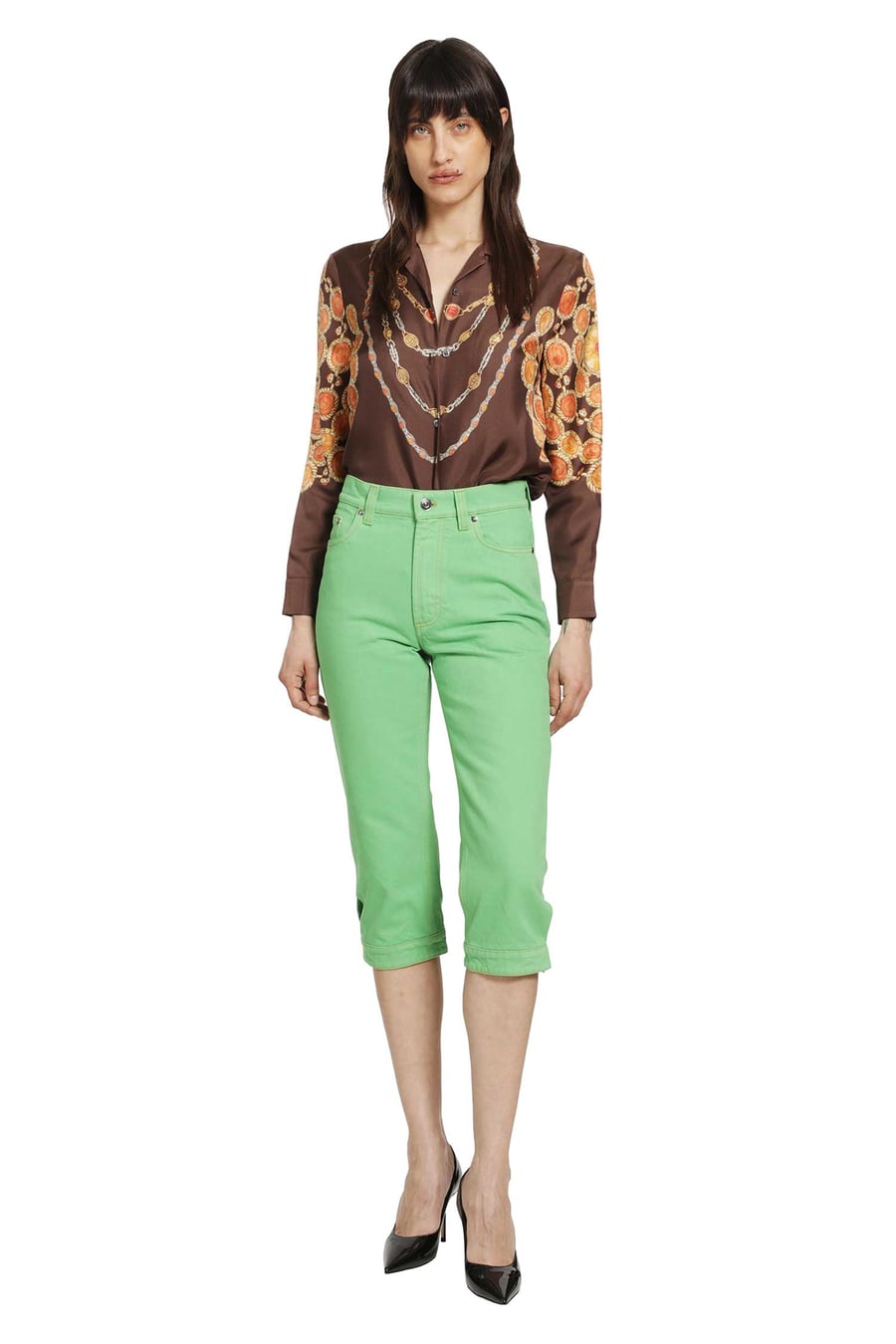Versace Printed Silk Twill Shirt, view 5