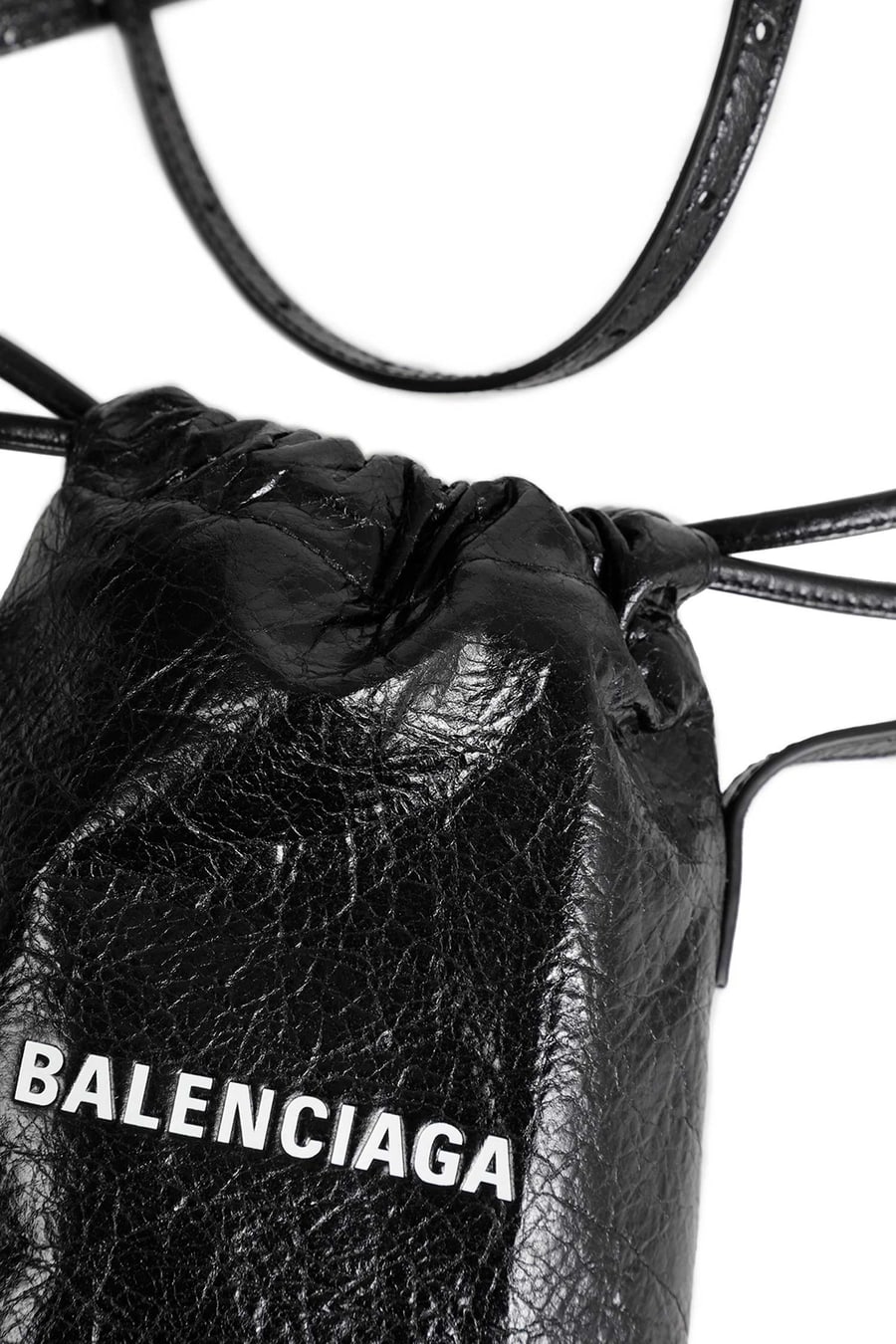 Balenciaga Shopper Drawstring Phone Holder, view 3