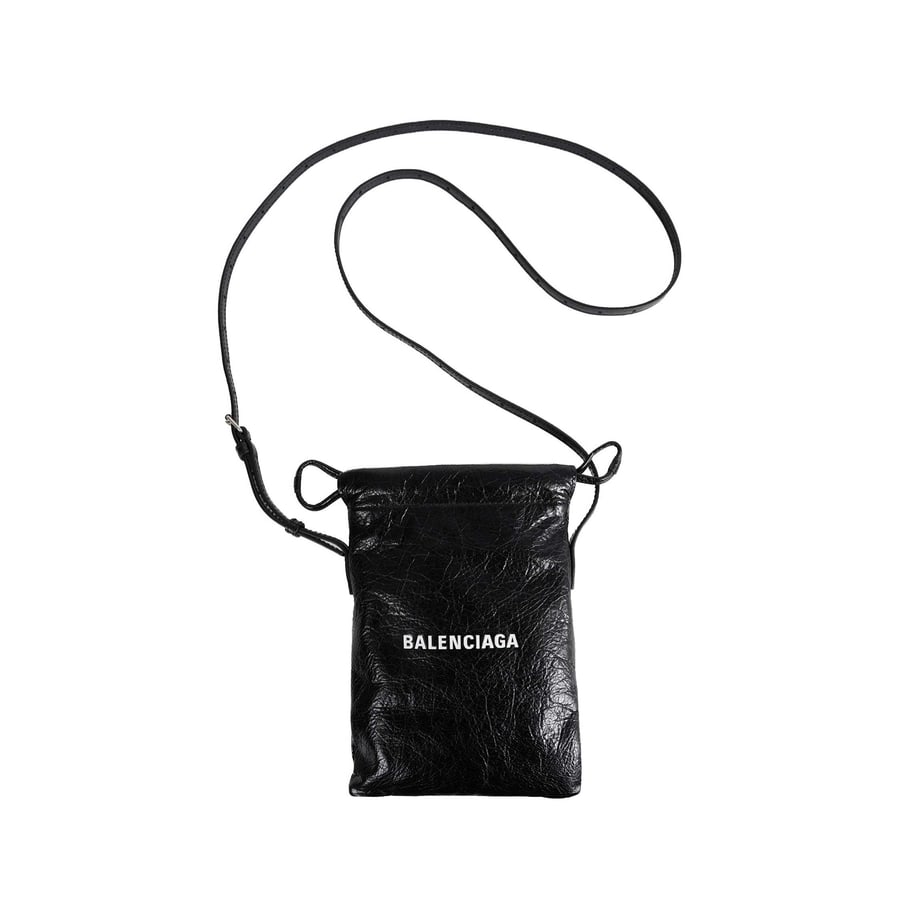 Balenciaga Shopper Drawstring Phone Holder, view 4