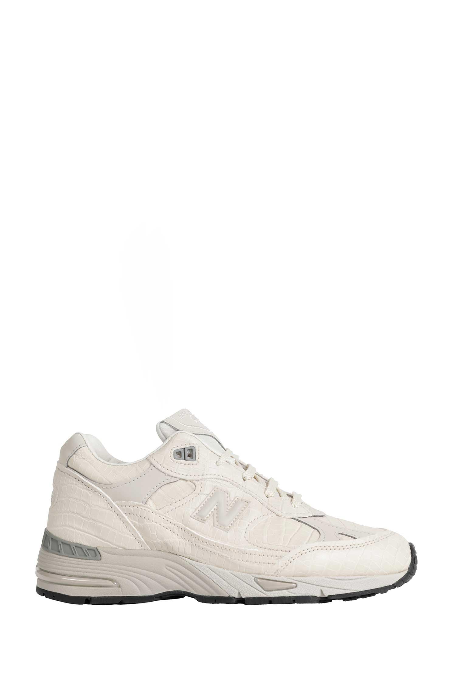 New Balance W991v1 Croc Skin Sneakers
