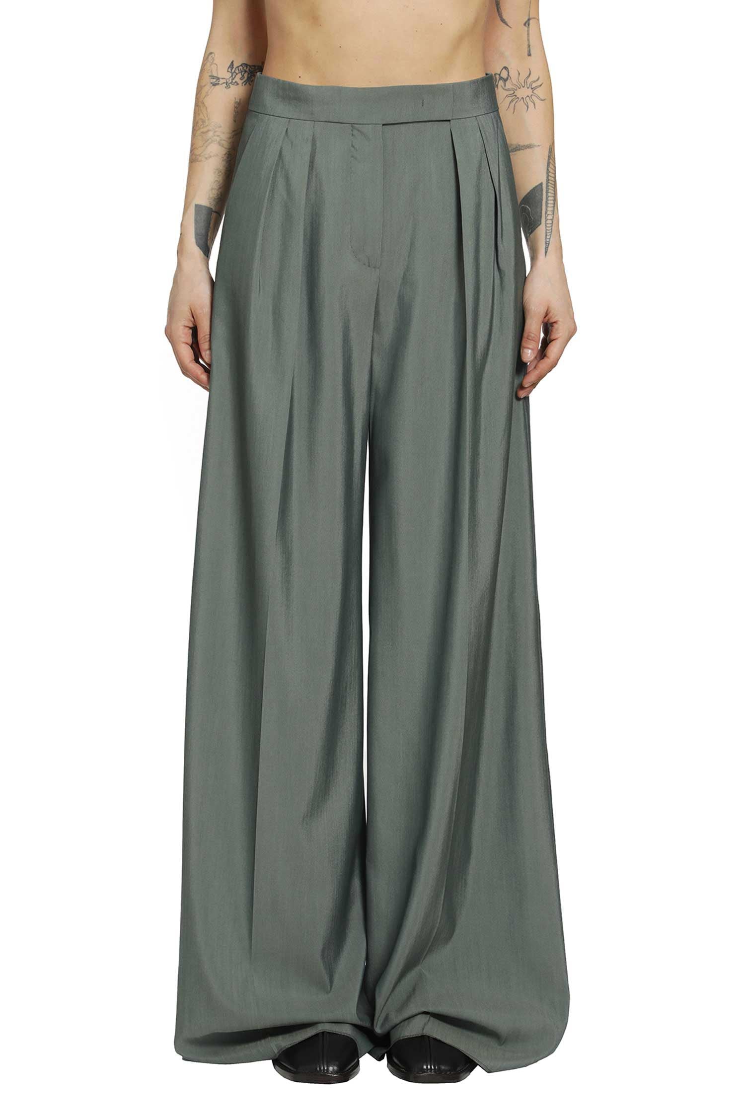 Max Mara Wide Leg Wool and Silk Trousers, view 2