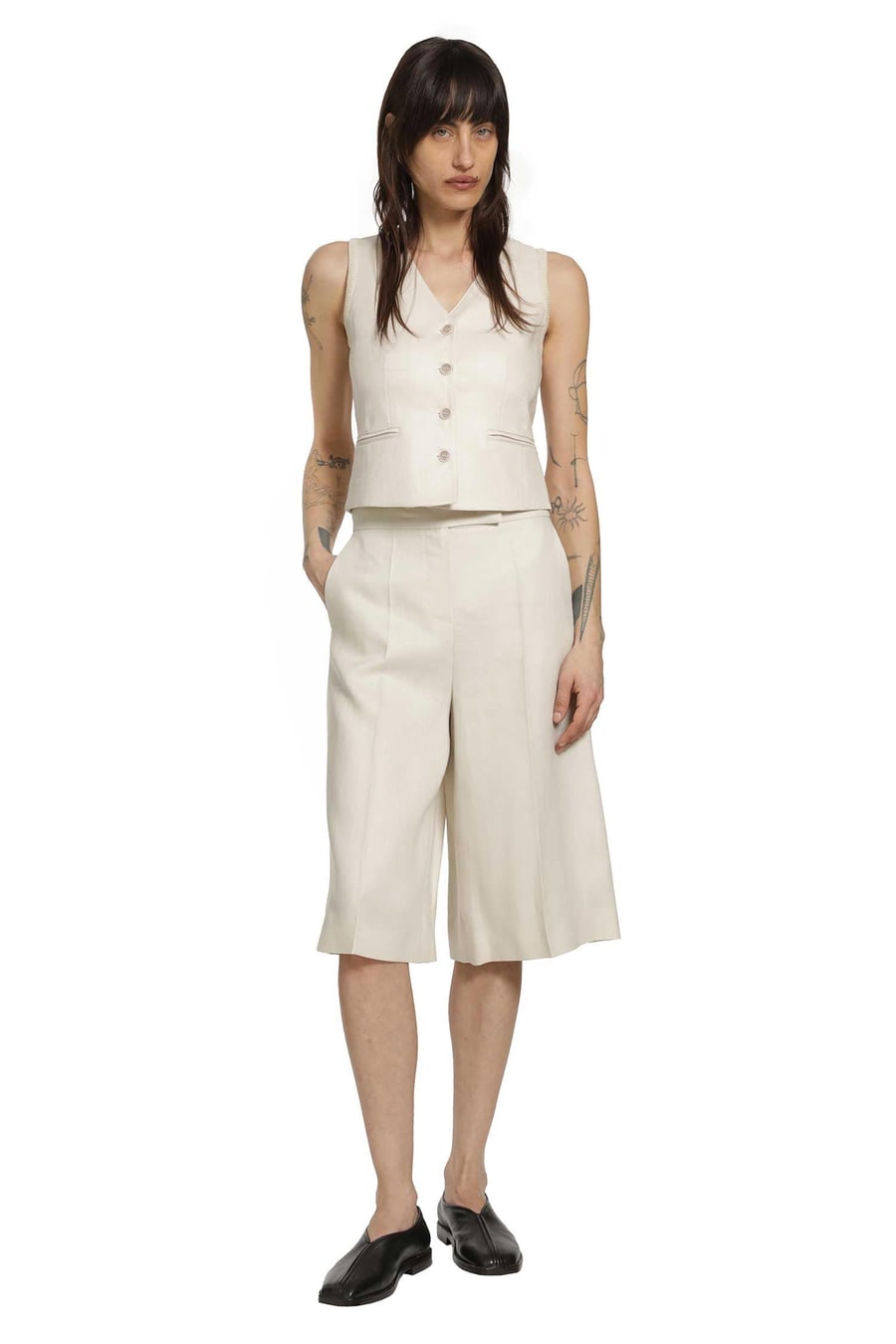 Max Mara Linen Bermuda Shorts, view 5