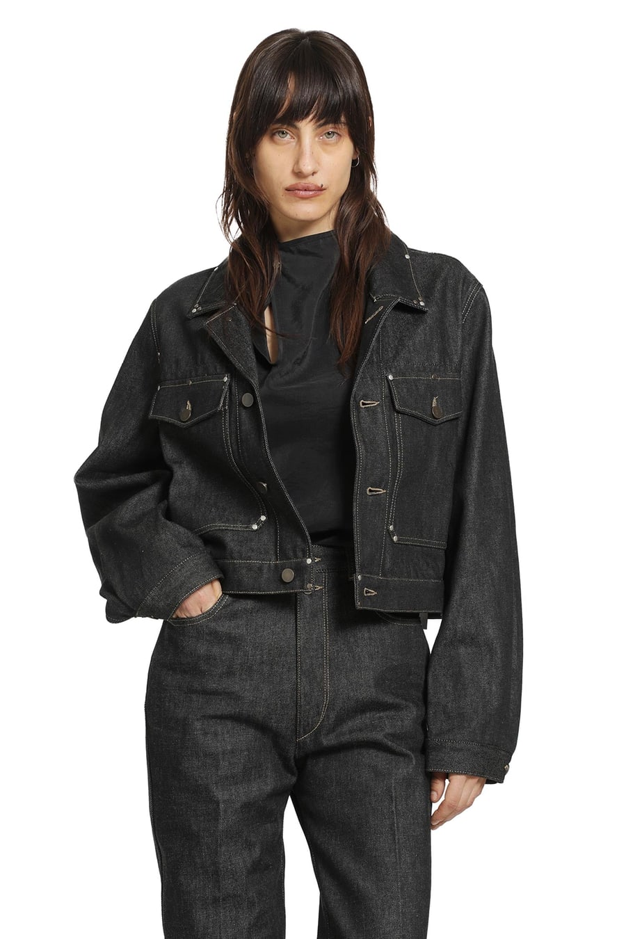 Lemaire Denim Studded Jacket