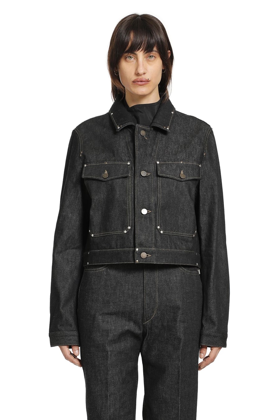 Lemaire Denim Studded Jacket, view 2