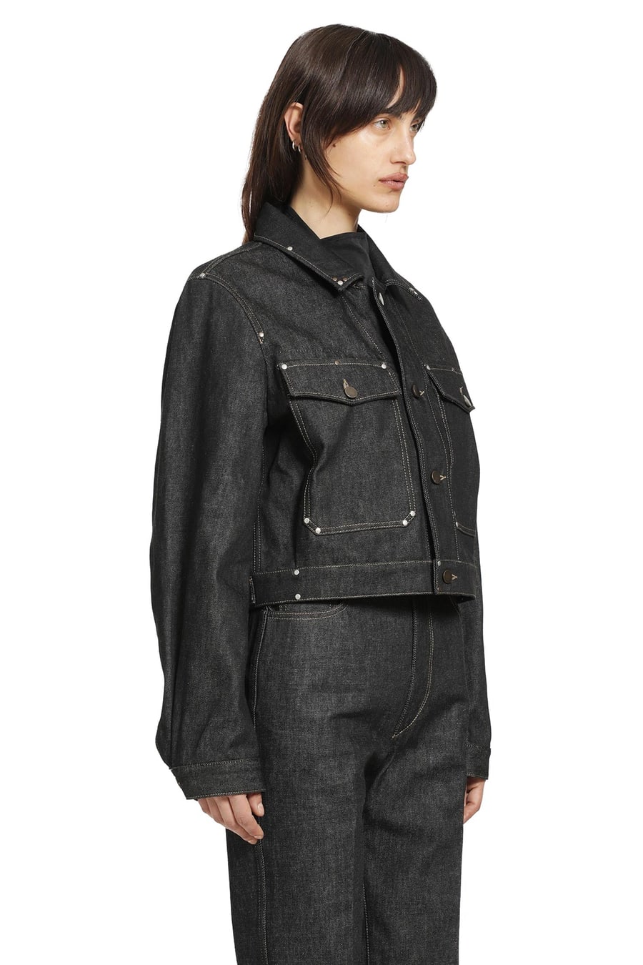 Lemaire Denim Studded Jacket, view 3