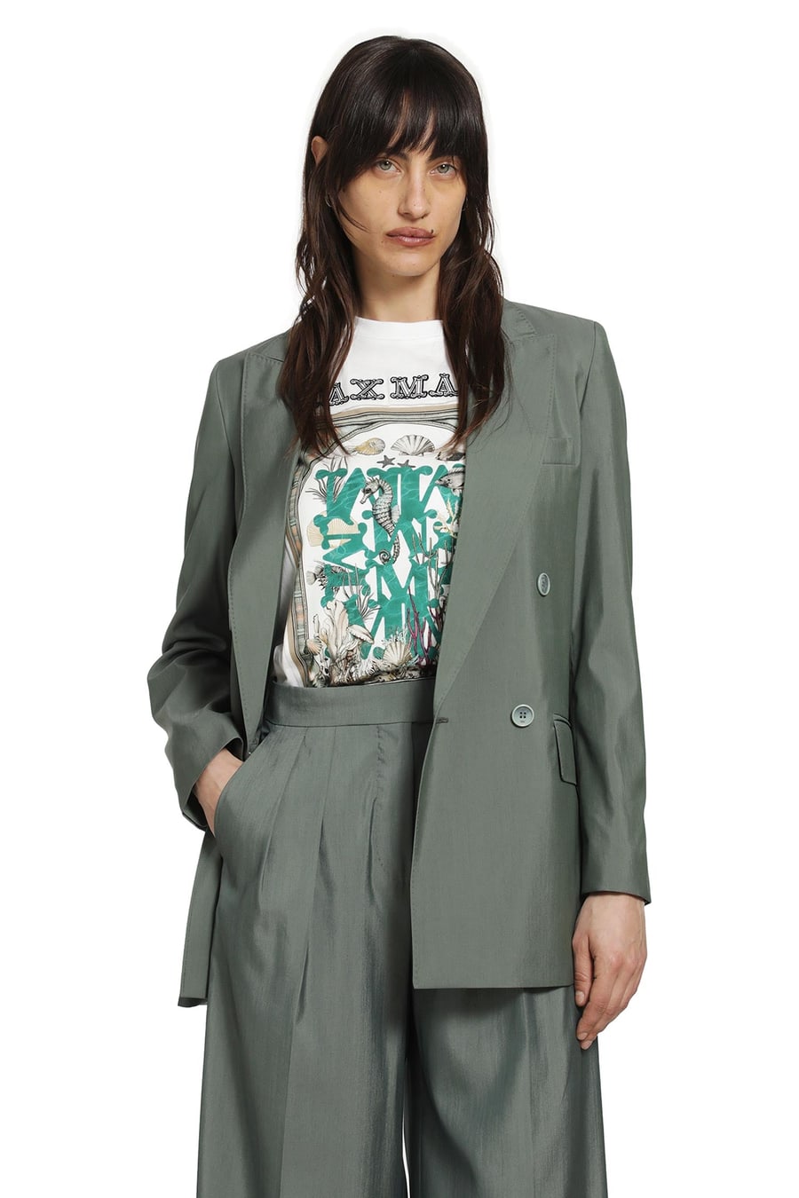 Max Mara Double-breasted Wool and Silk Blazer