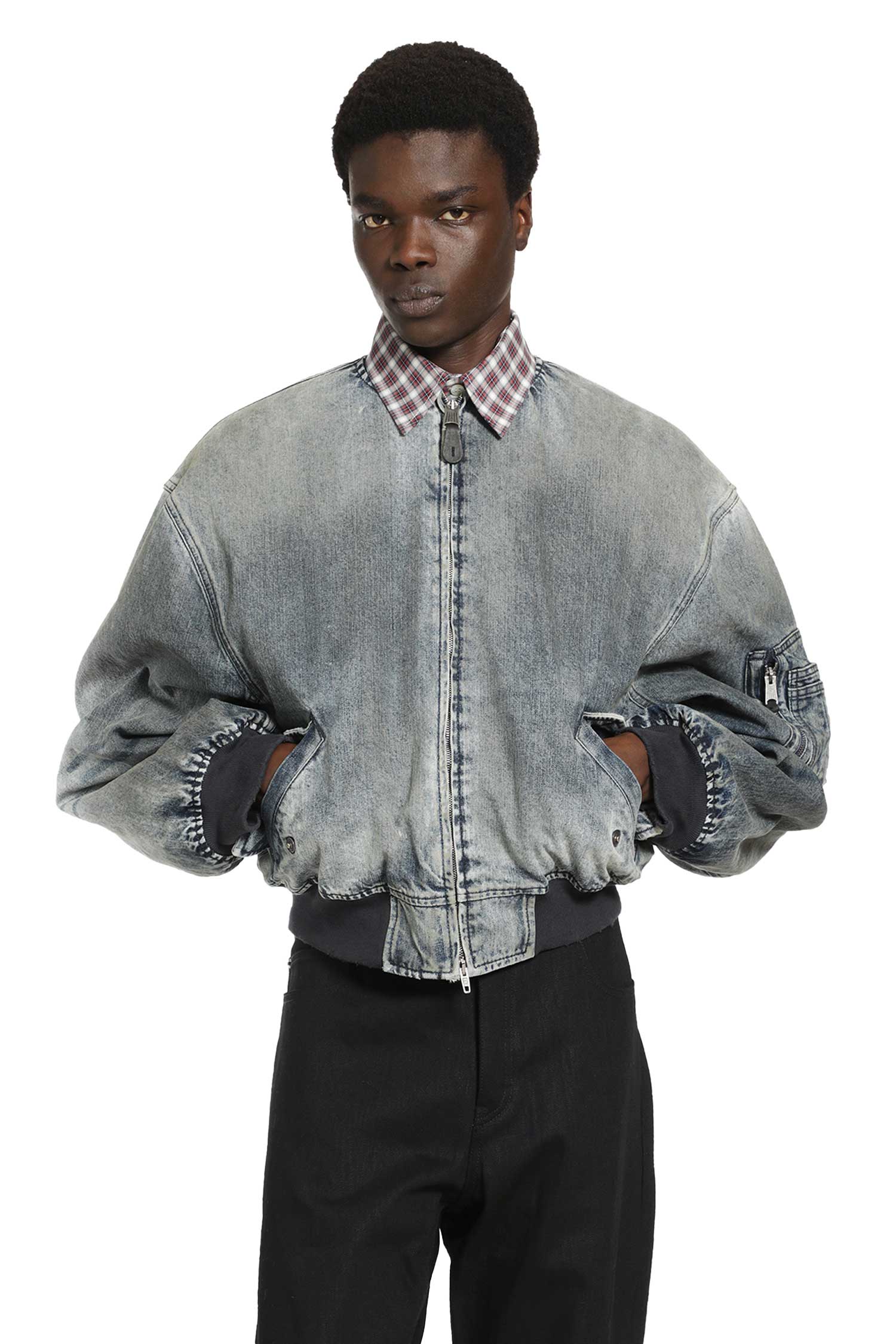 Balenciaga Standard Denim Bomber Jacket