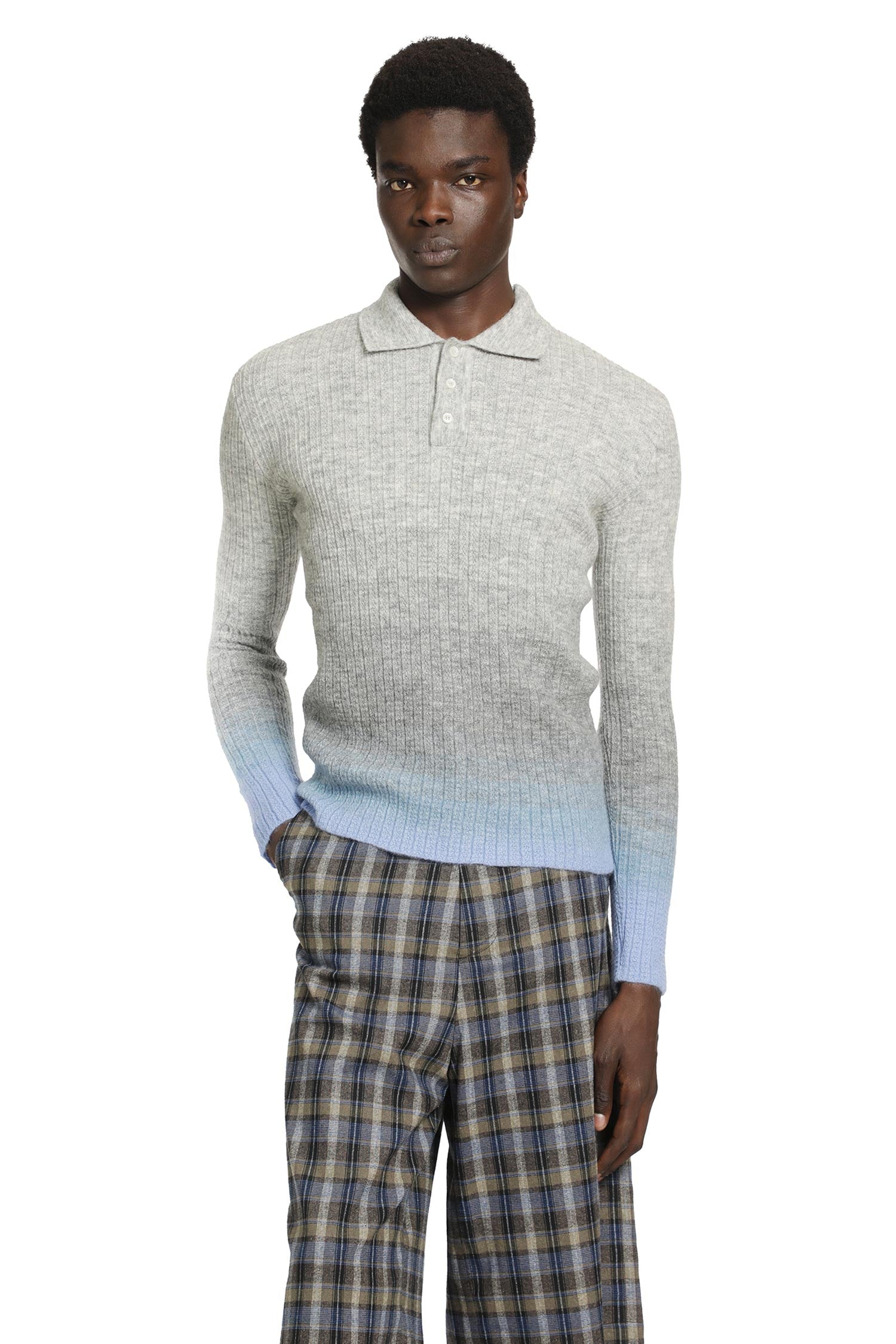 ERL Unisex Thin Gradient Knit Polo