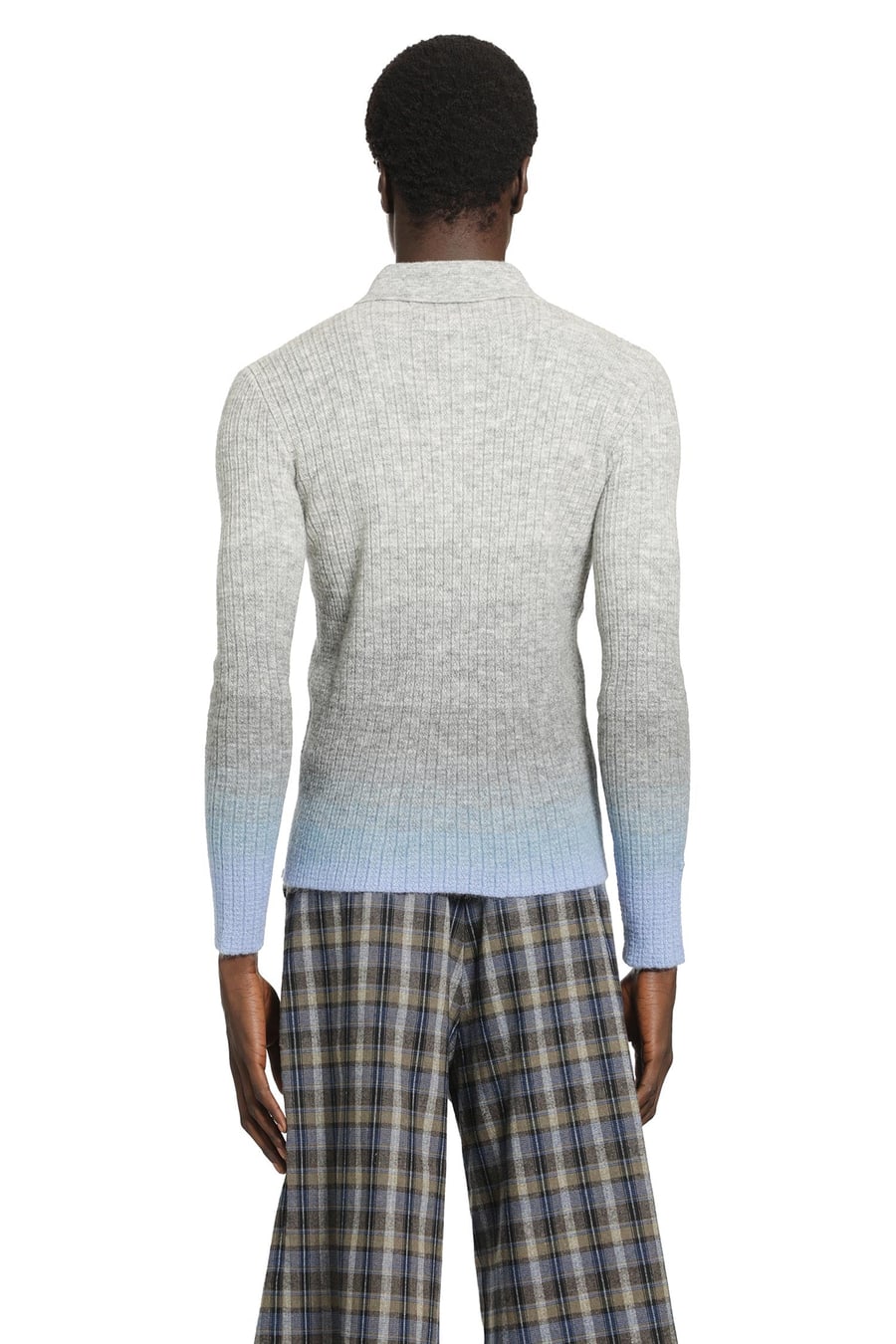 ERL Unisex Thin Gradient Knit Polo, view 4
