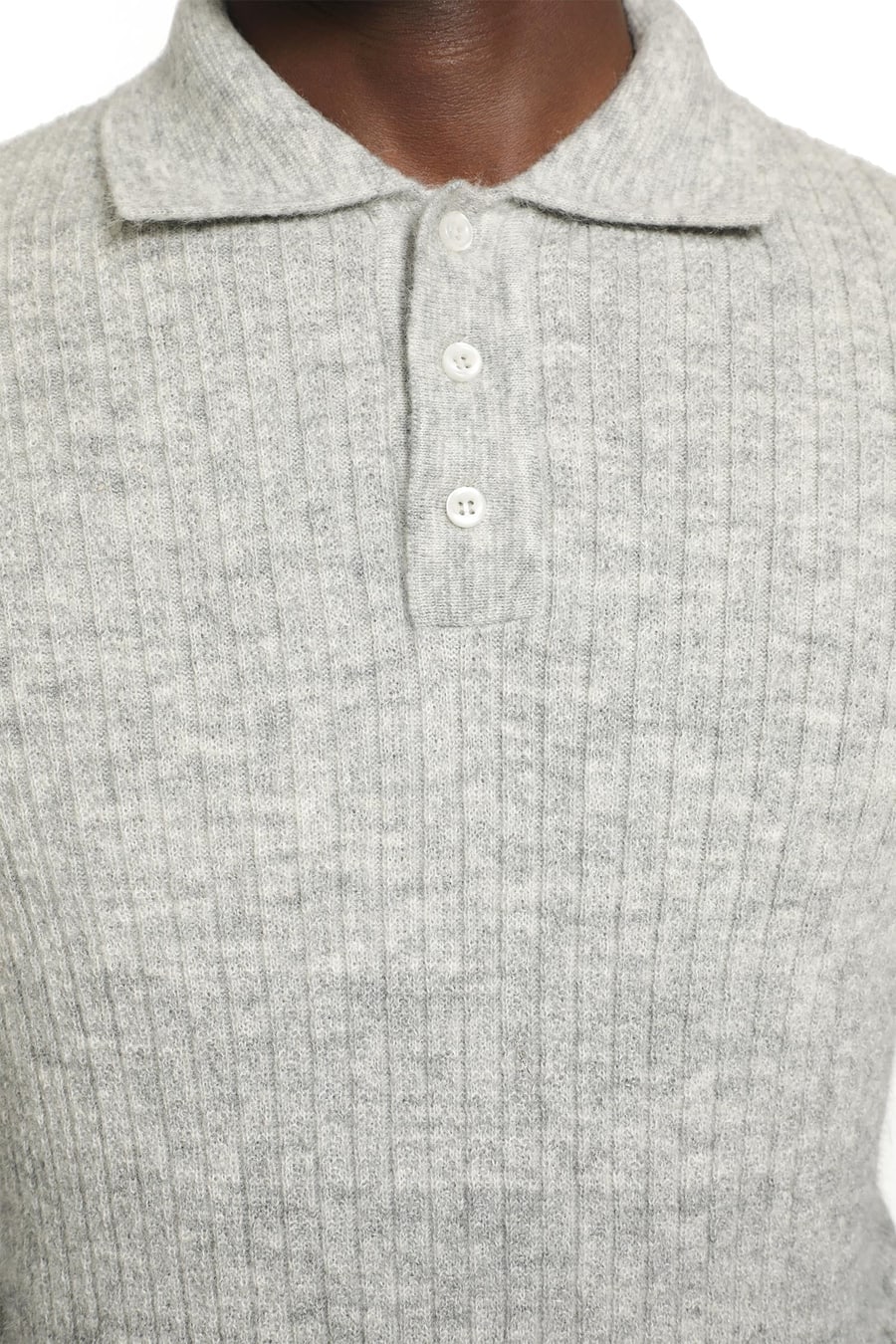 ERL Unisex Thin Gradient Knit Polo, view 5