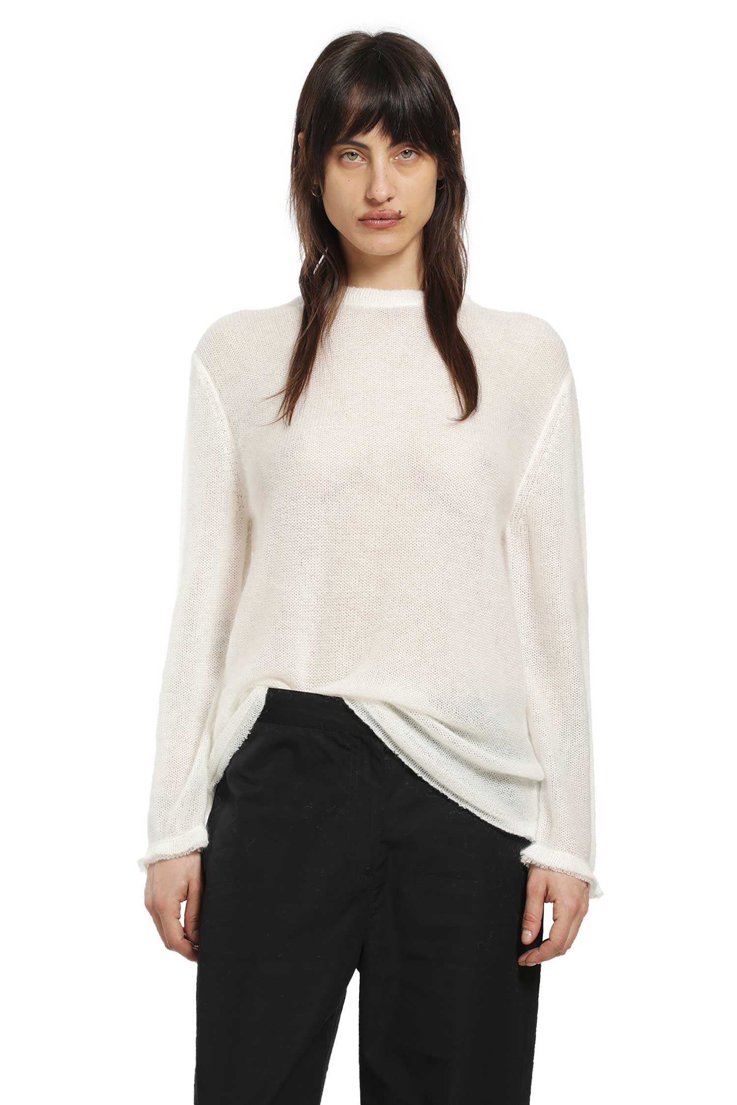 Toteme Long Open Weave Knit Sweater