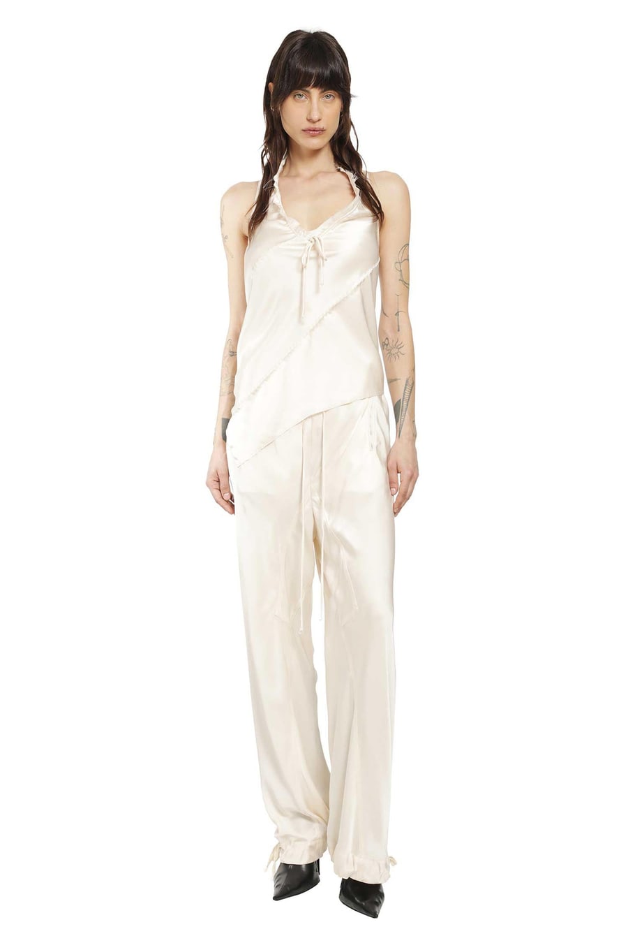 YEHUAFAN Satin Pants, view 5