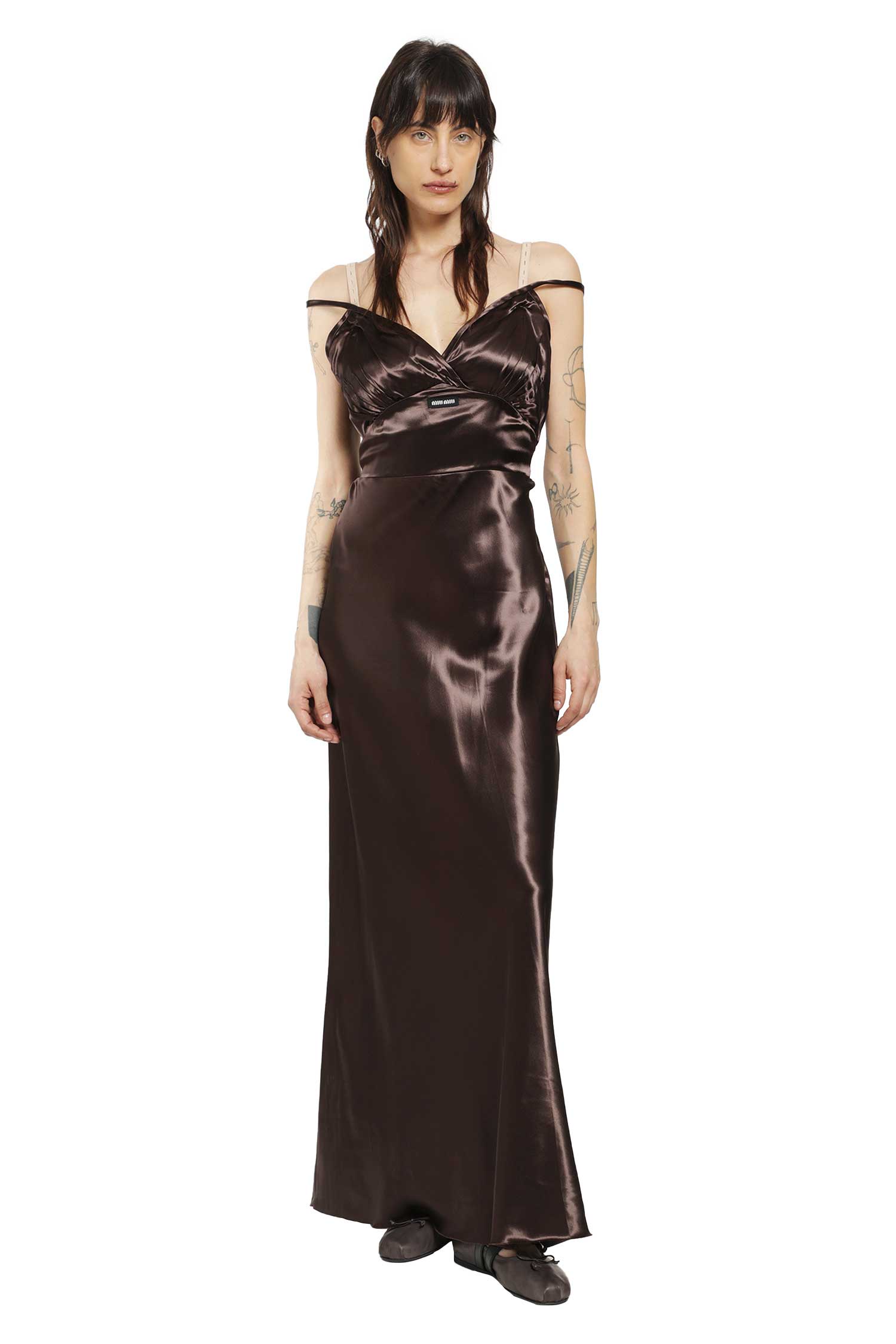 Miu Miu Long Satin Dress