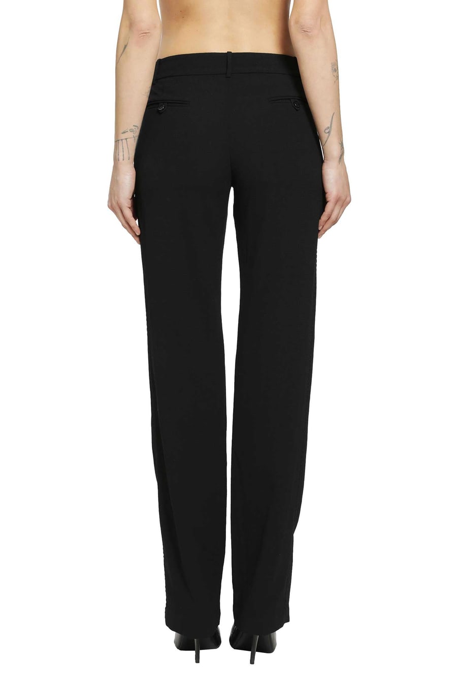 YEHUAFAN Tailored Wool Trousers, view 4