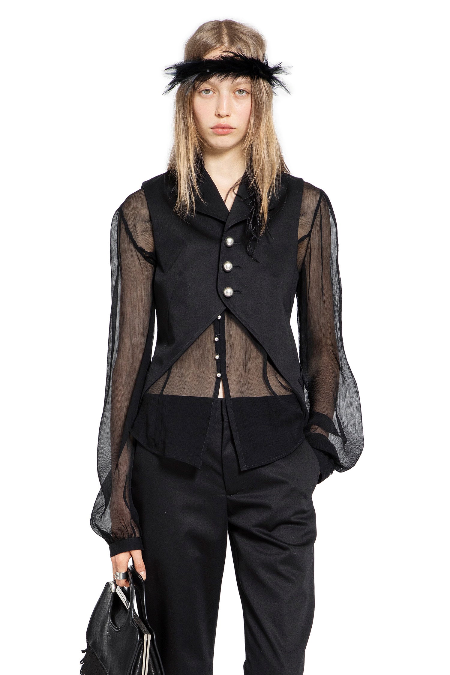 Ann Demeulemeester Lune Open Front Waistcoat