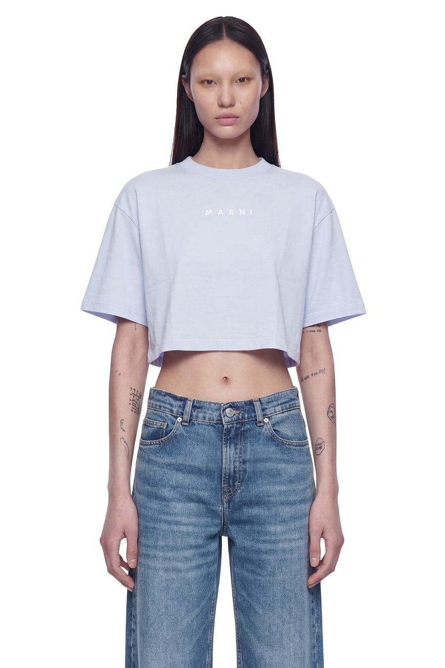Marni Cropped Logo T-Shirt