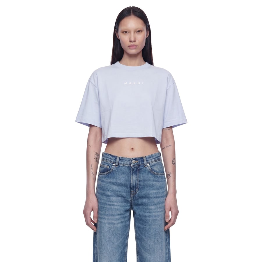 Marni Cropped Logo T-Shirt, view 4
