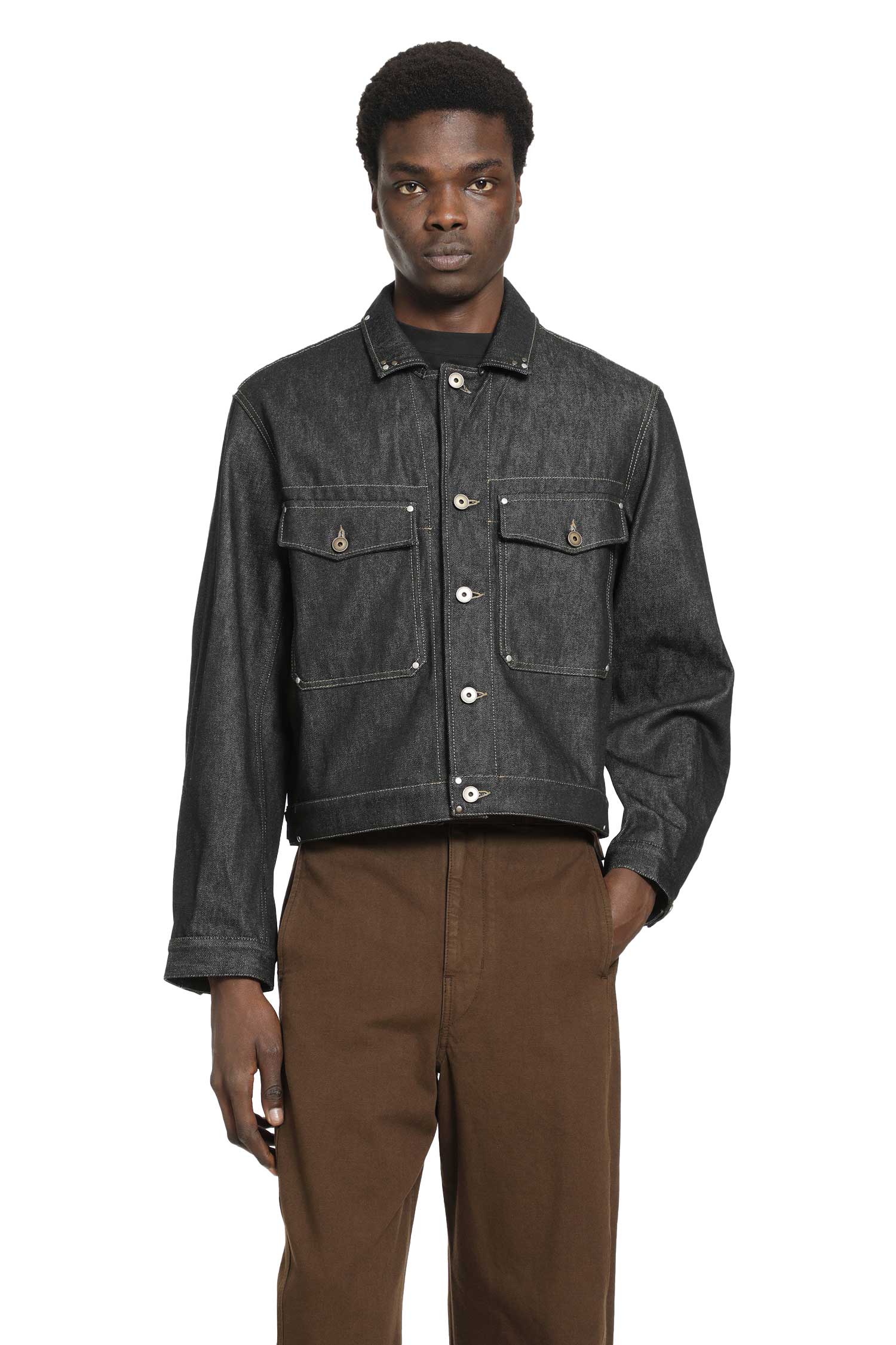 Lemaire Trucker Denim jacket with Studs
