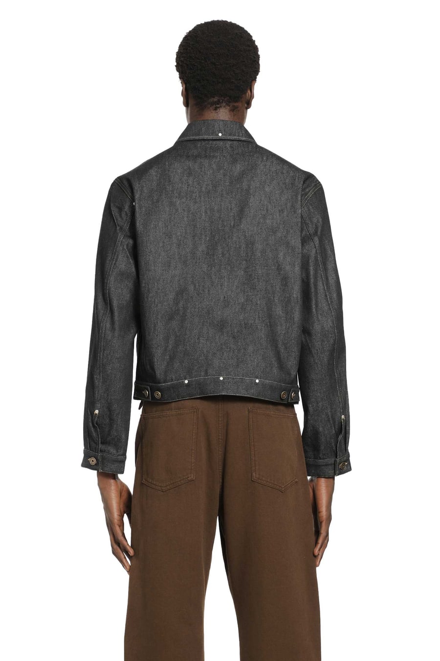 Lemaire Trucker Denim jacket with Studs, view 4