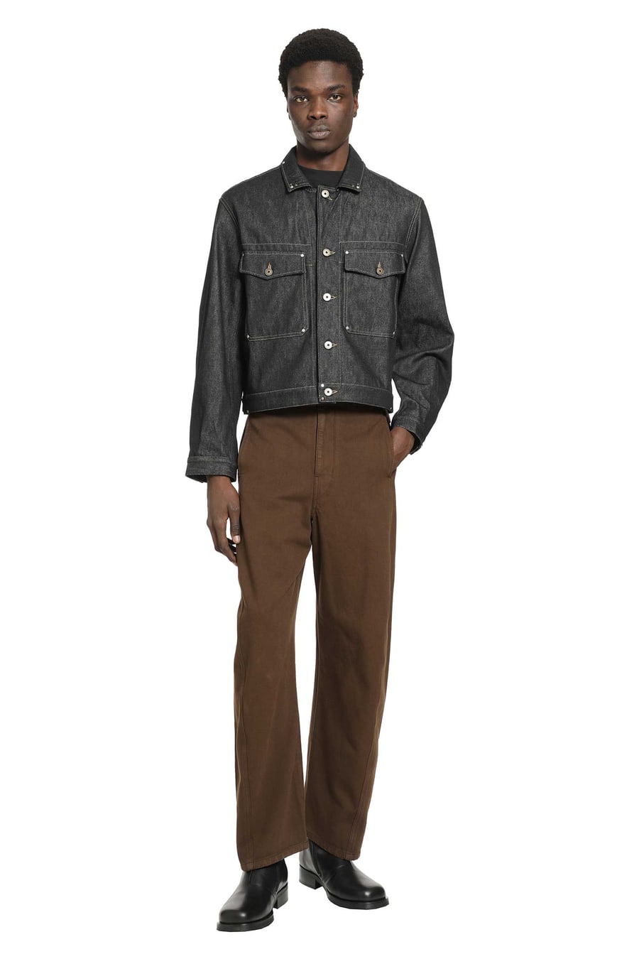 Lemaire Trucker Denim jacket with Studs, view 6