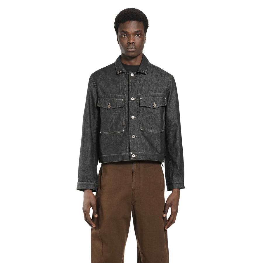 Lemaire Trucker Denim jacket with Studs, view 7
