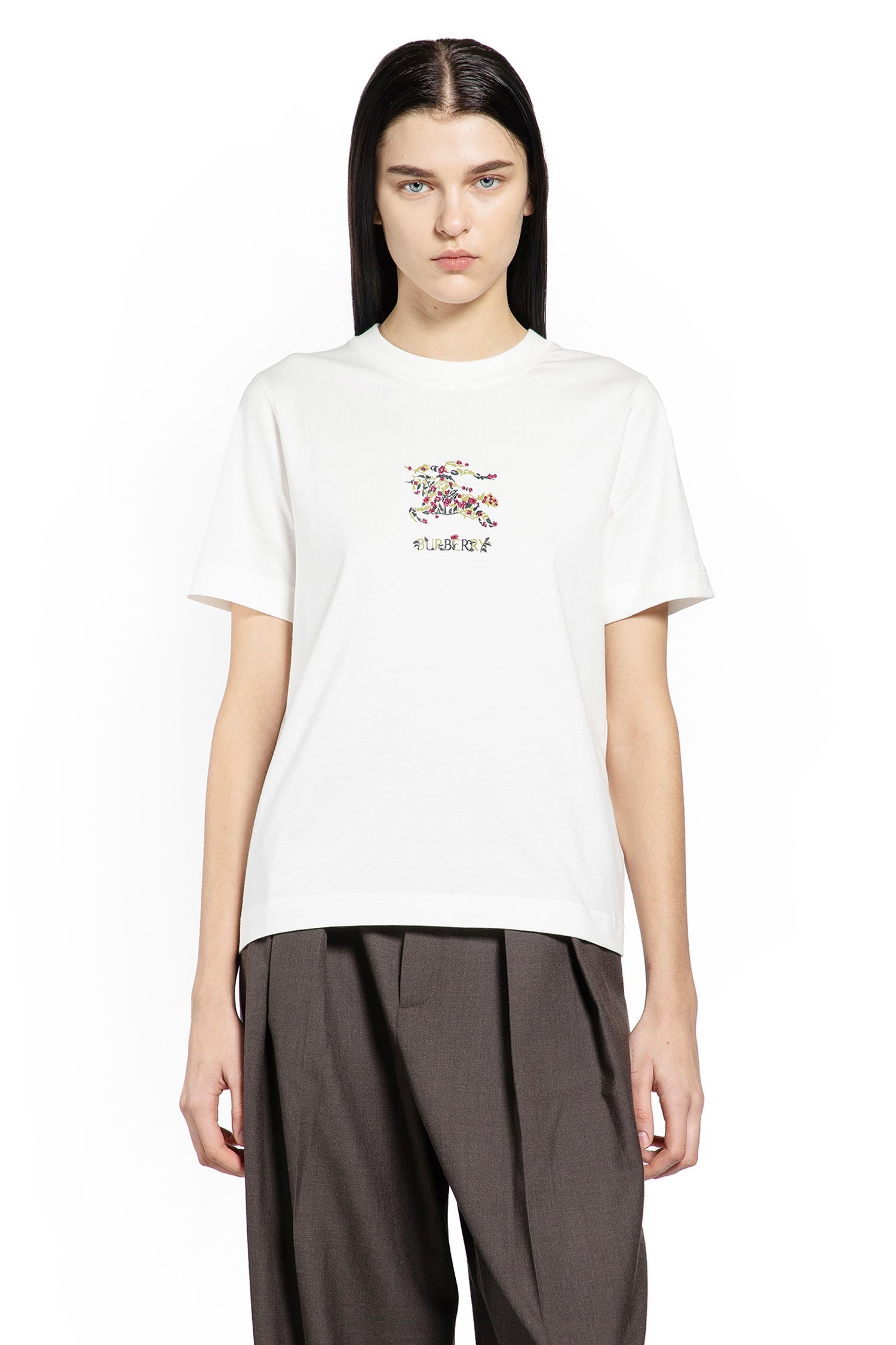 Burberry Floral Equestrian Knight T-Shirt, view 2
