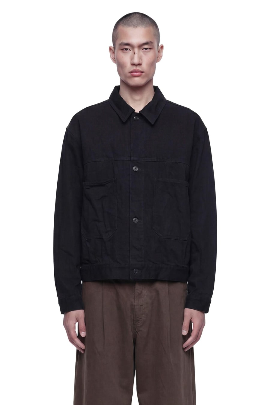 STUDIO NICHOLSON Japanese Crinkle Denim Jacket