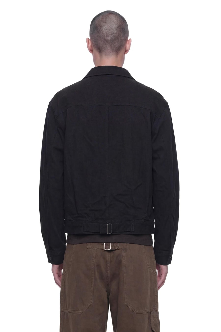 STUDIO NICHOLSON Japanese Crinkle Denim Jacket, view 3