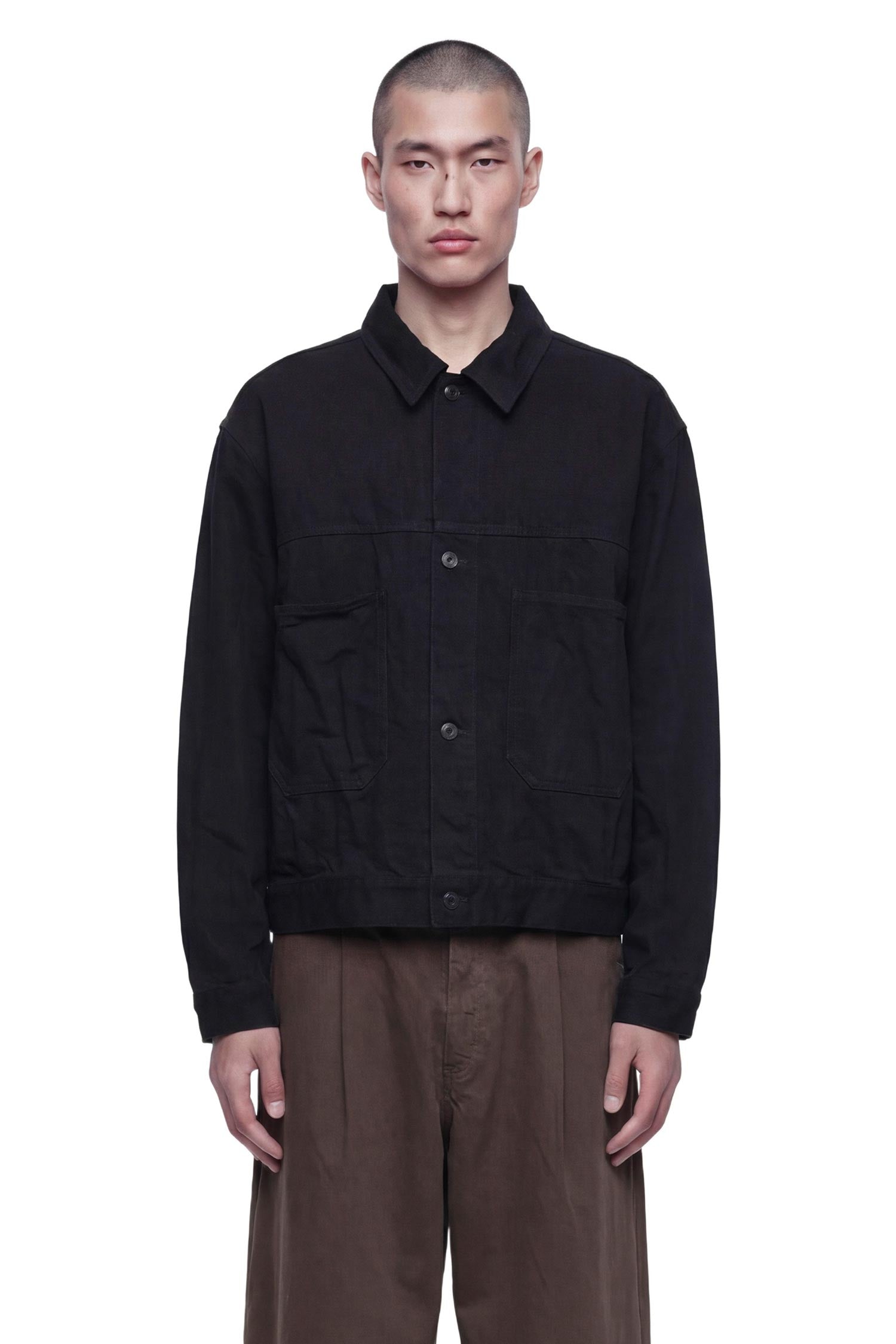 STUDIO NICHOLSON Japanese Crinkle Denim Jacket