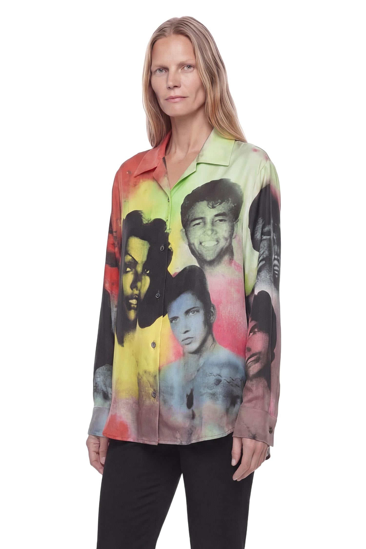 Versace Printed Silk Twill Slim Shirt, view 2