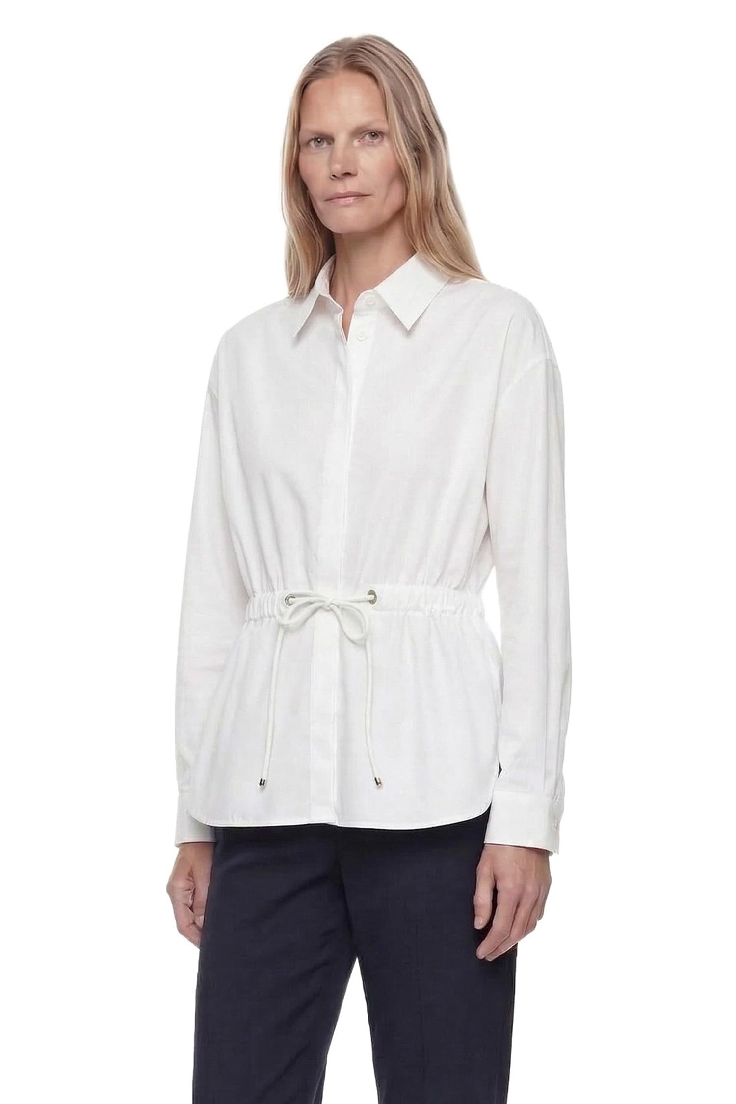 Max Mara Cotton Poplin Drawstring Shirt, view 2