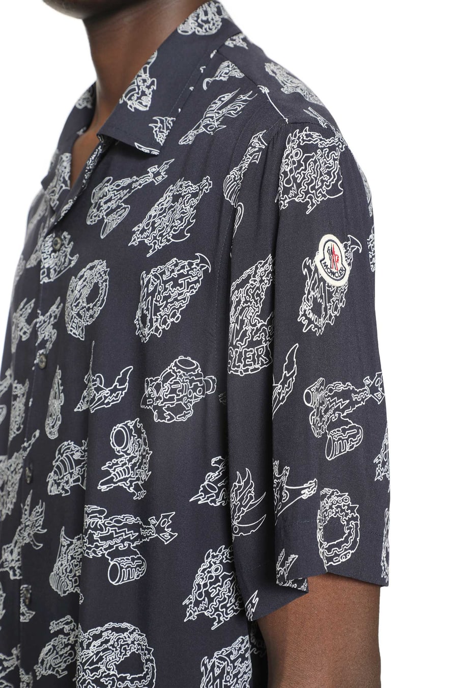 Moncler Printed Short Sleeve Shirt, view 4