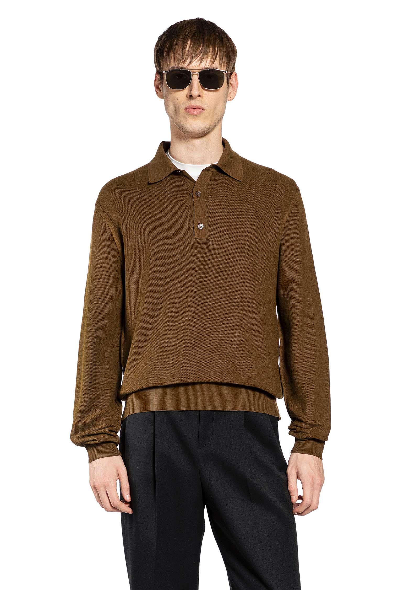 Tom Ford Cotton Silk Knit Polo Shirt