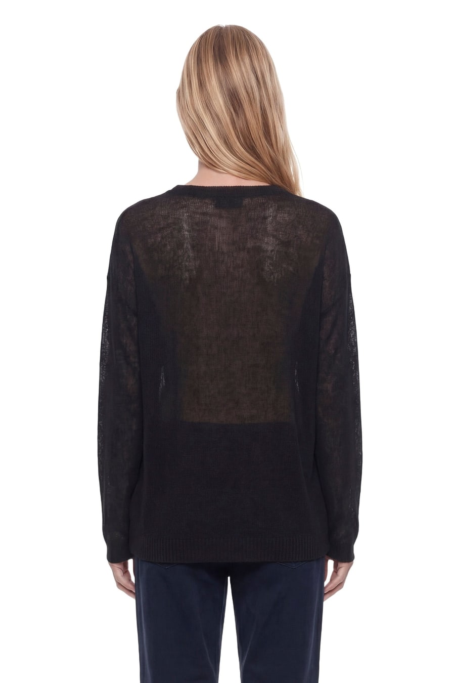 Toteme Long Open Weave Sweater, view 3