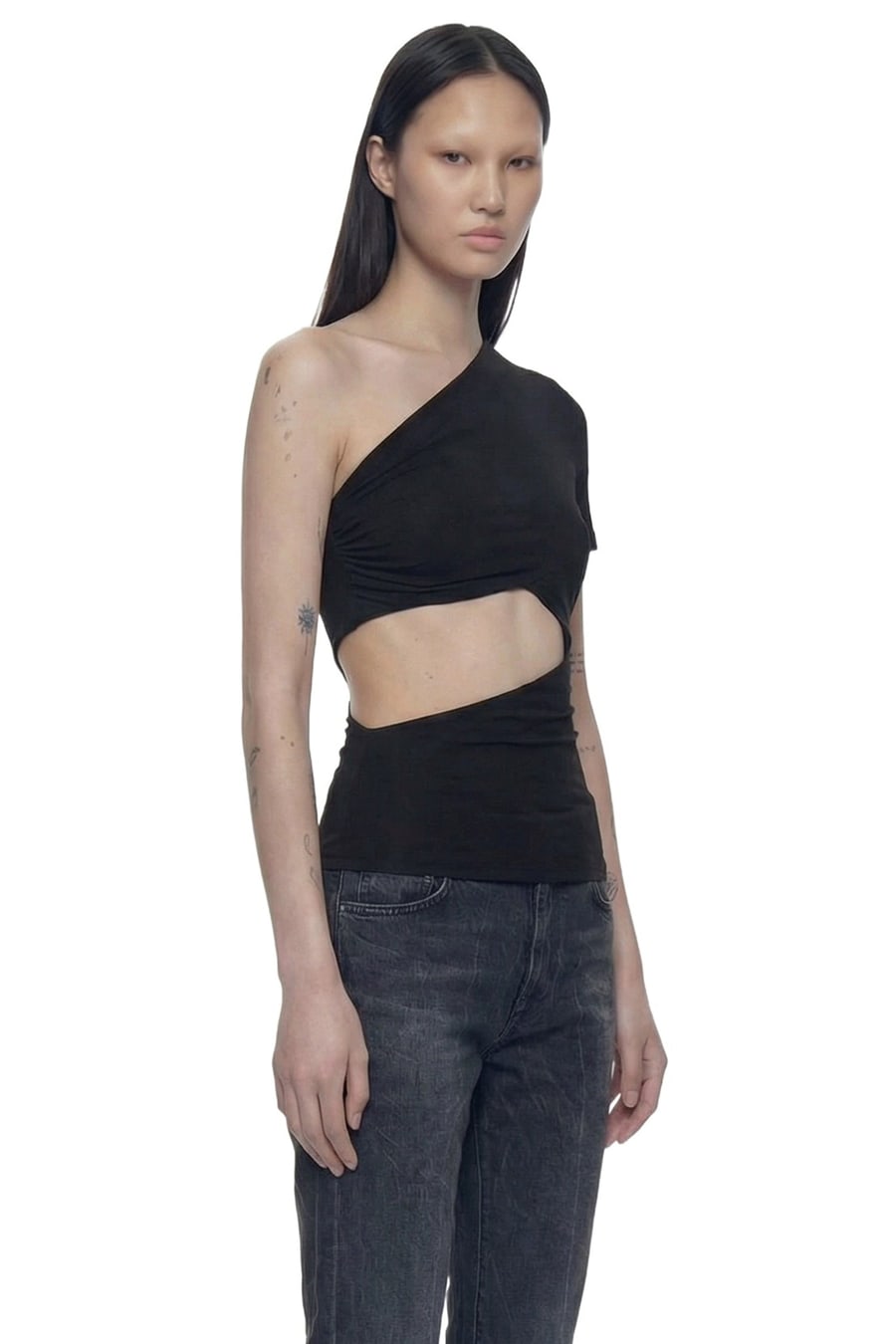 NVL GARDE One Shoulder Wrap Top, view 2