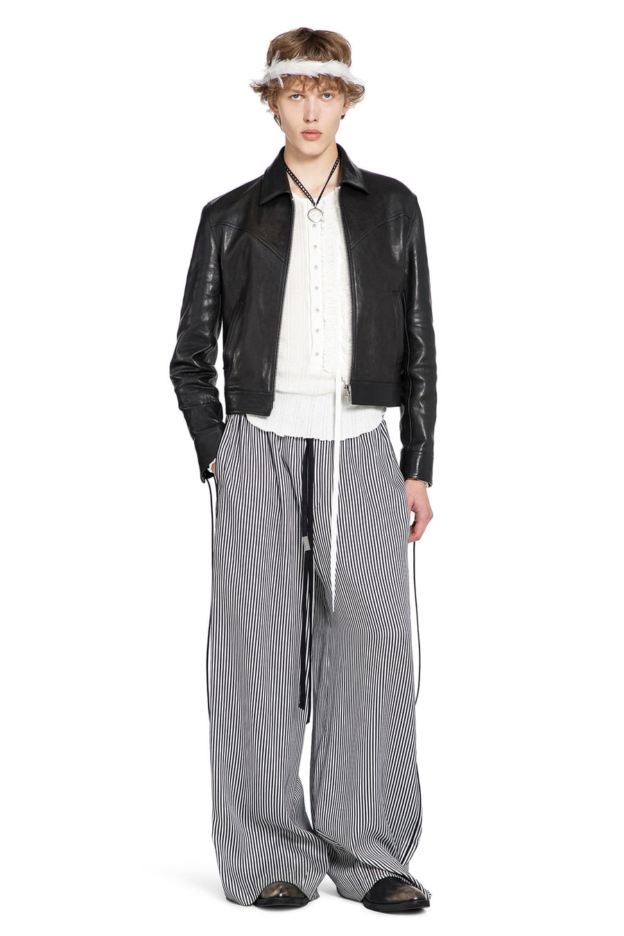 Ann Demeulemeester Ulv Western Jacket in Leather, view 6