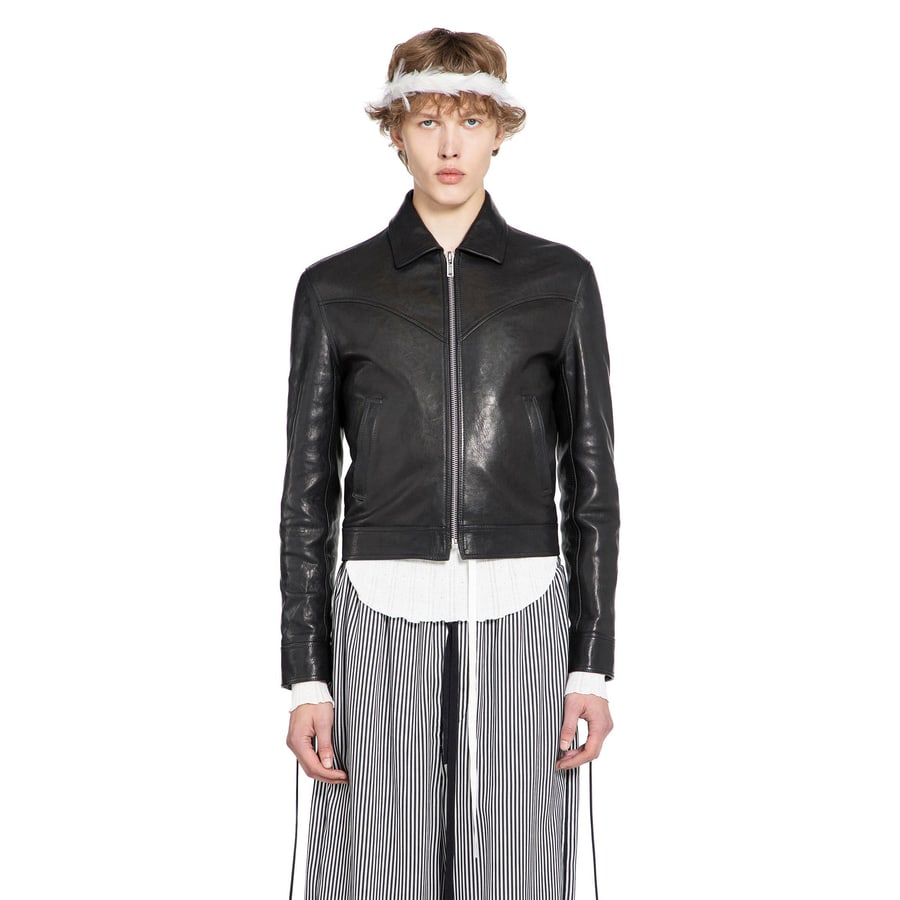 Ann Demeulemeester Ulv Western Jacket in Leather, view 8