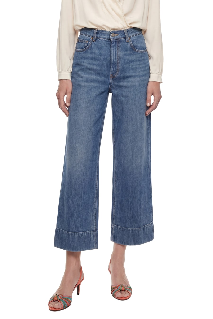 VALENTINO Cropped Flare Jeans, view 2