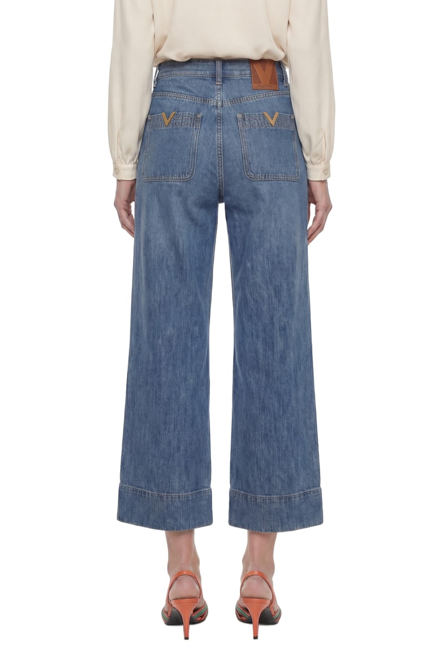 VALENTINO Cropped Flare Jeans, view 4