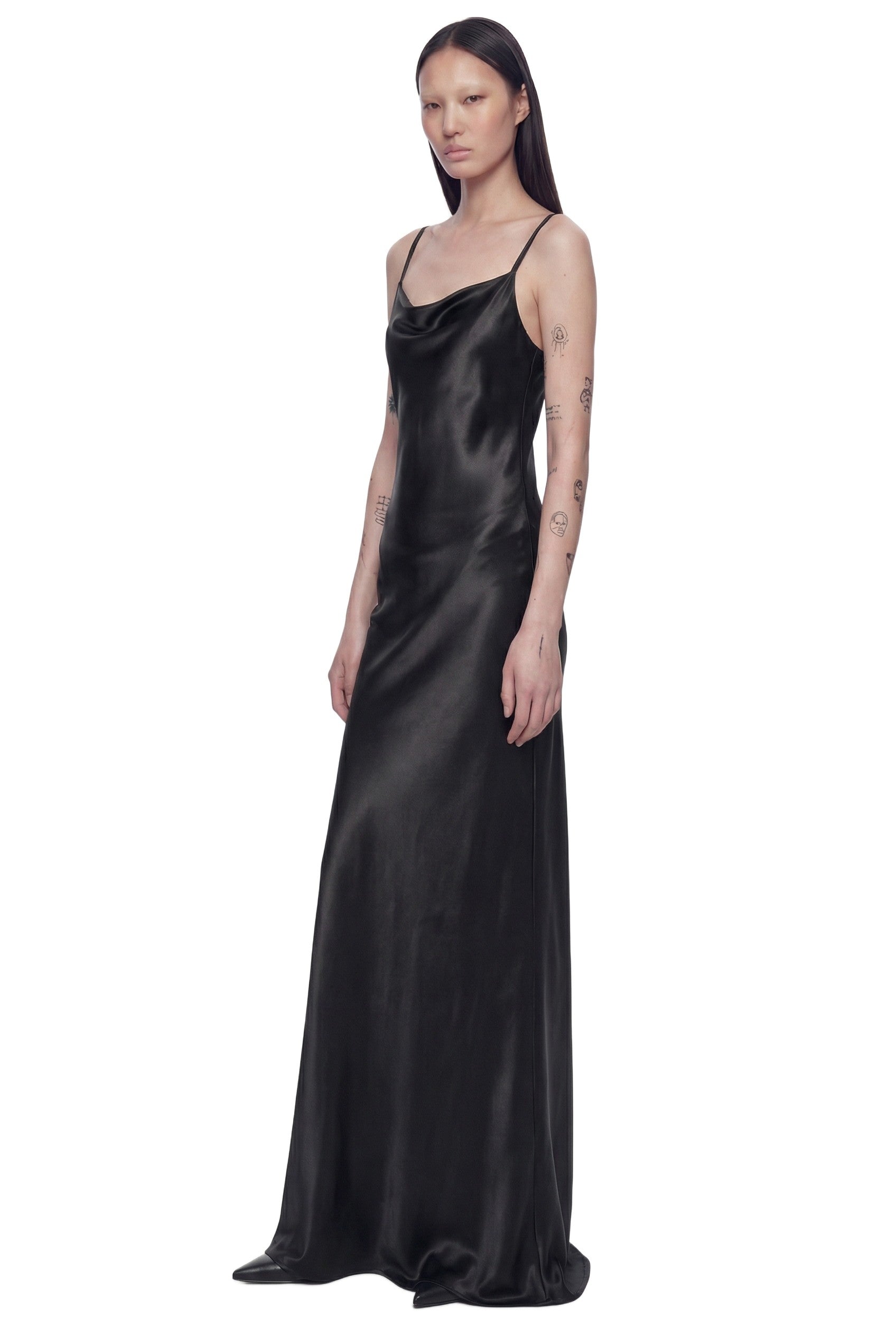 COURRÈGES Lingerie Glossy Long Dress, view 2