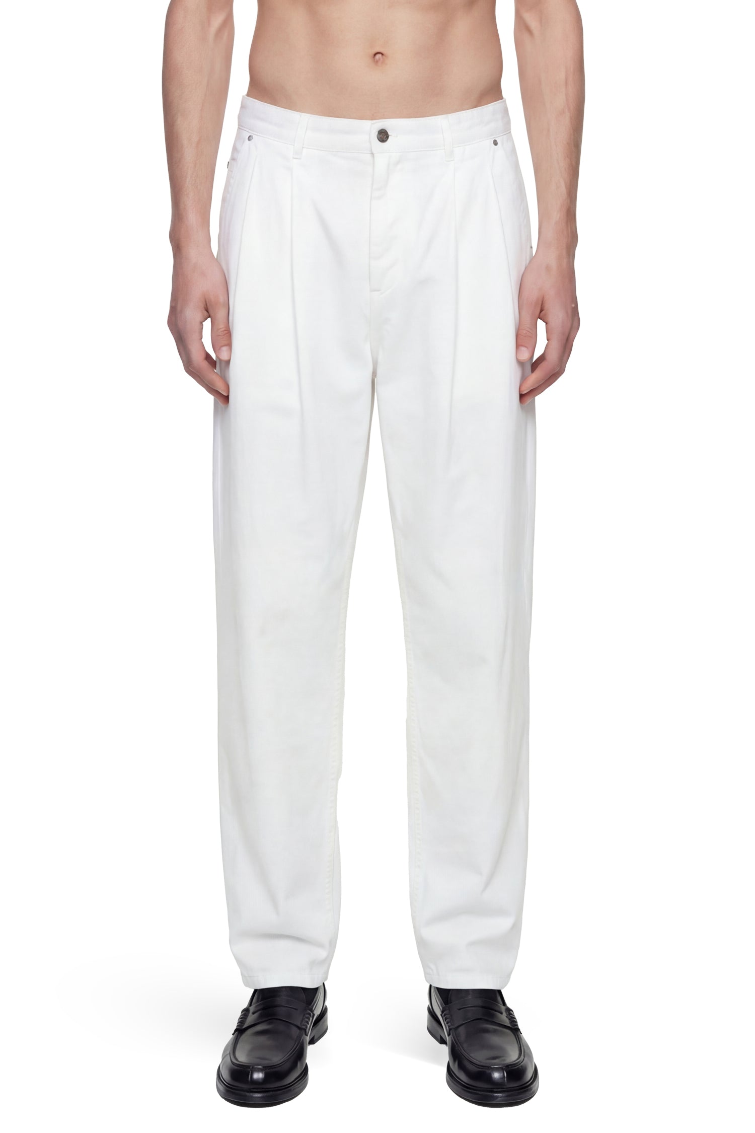 HED MAYNER Pleated Denim Pants, view 2