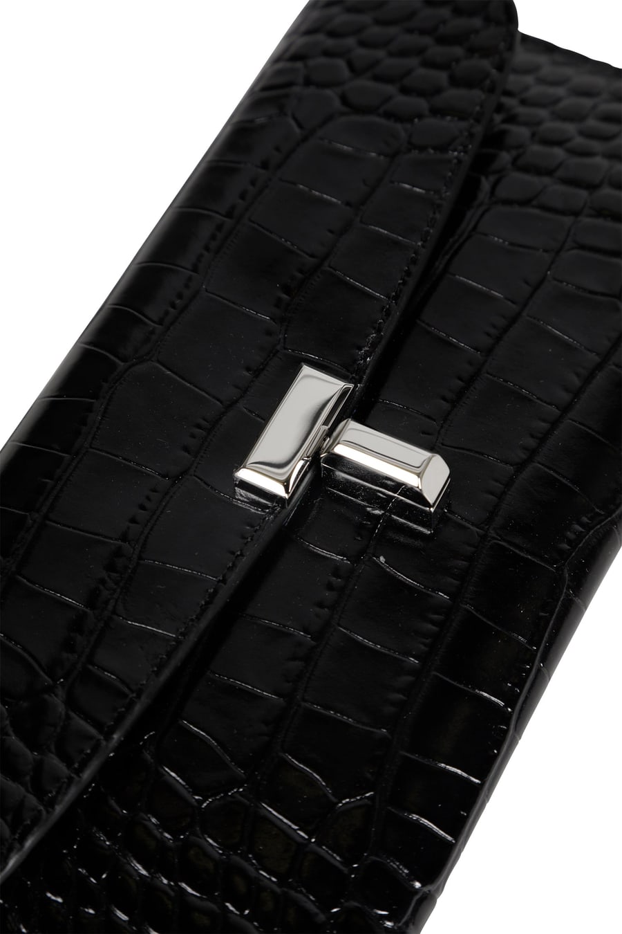 Toteme T-lock Croco-Embossed Wallet, view 3