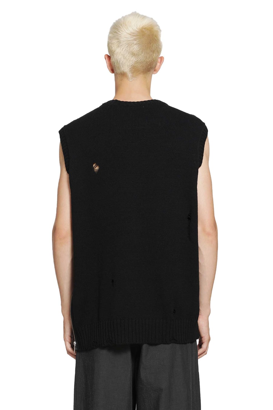 UNDERCOVER Distressed Knitted Vest, view 4
